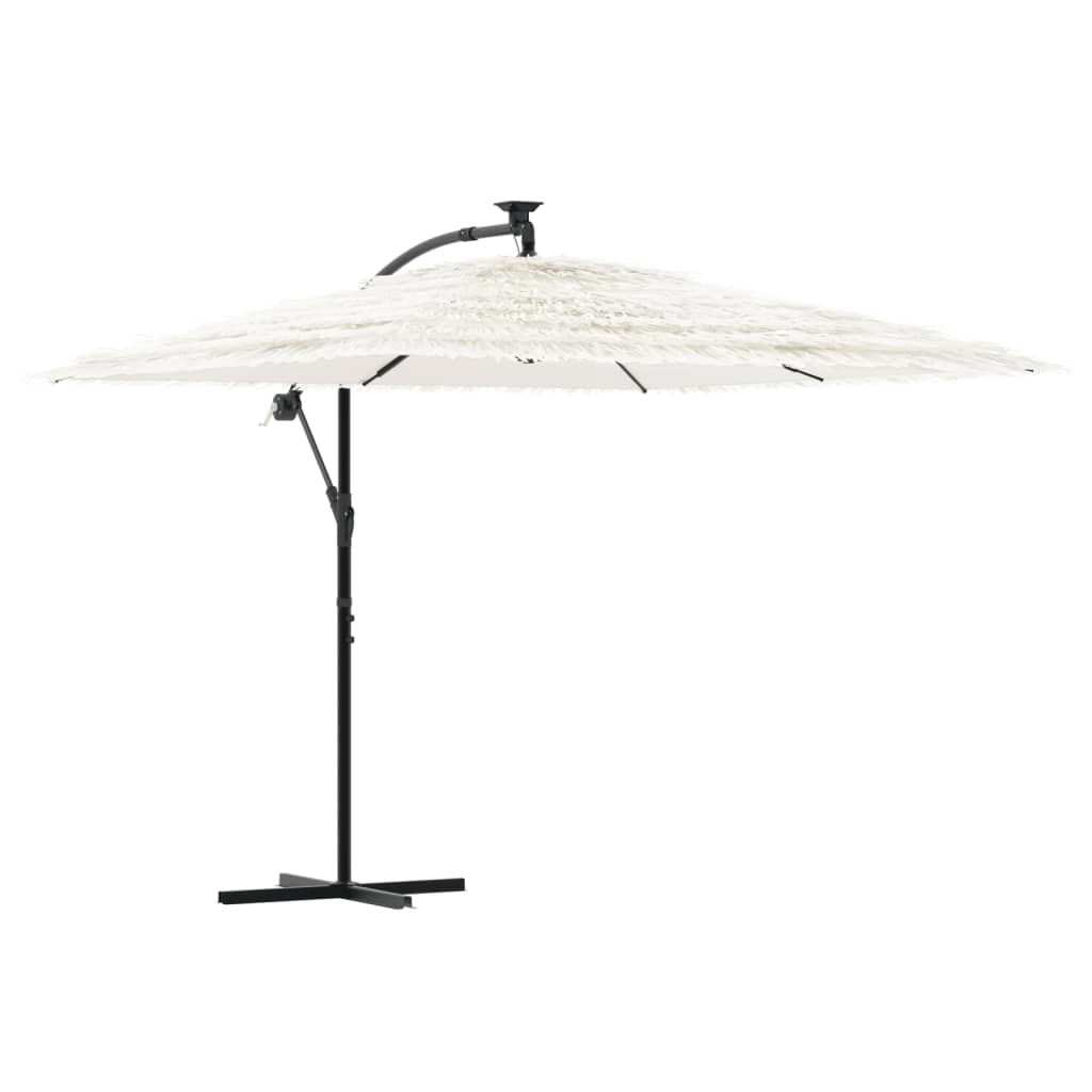 haveparasol med stålstang 269x269x235 cm hvid