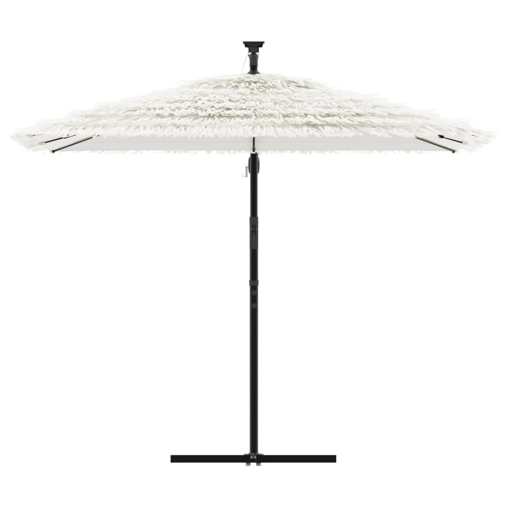 haveparasol med stålstang 269x269x235 cm hvid