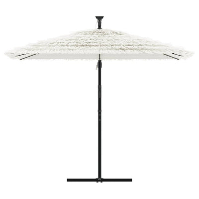 haveparasol med stålstang 269x269x235 cm hvid