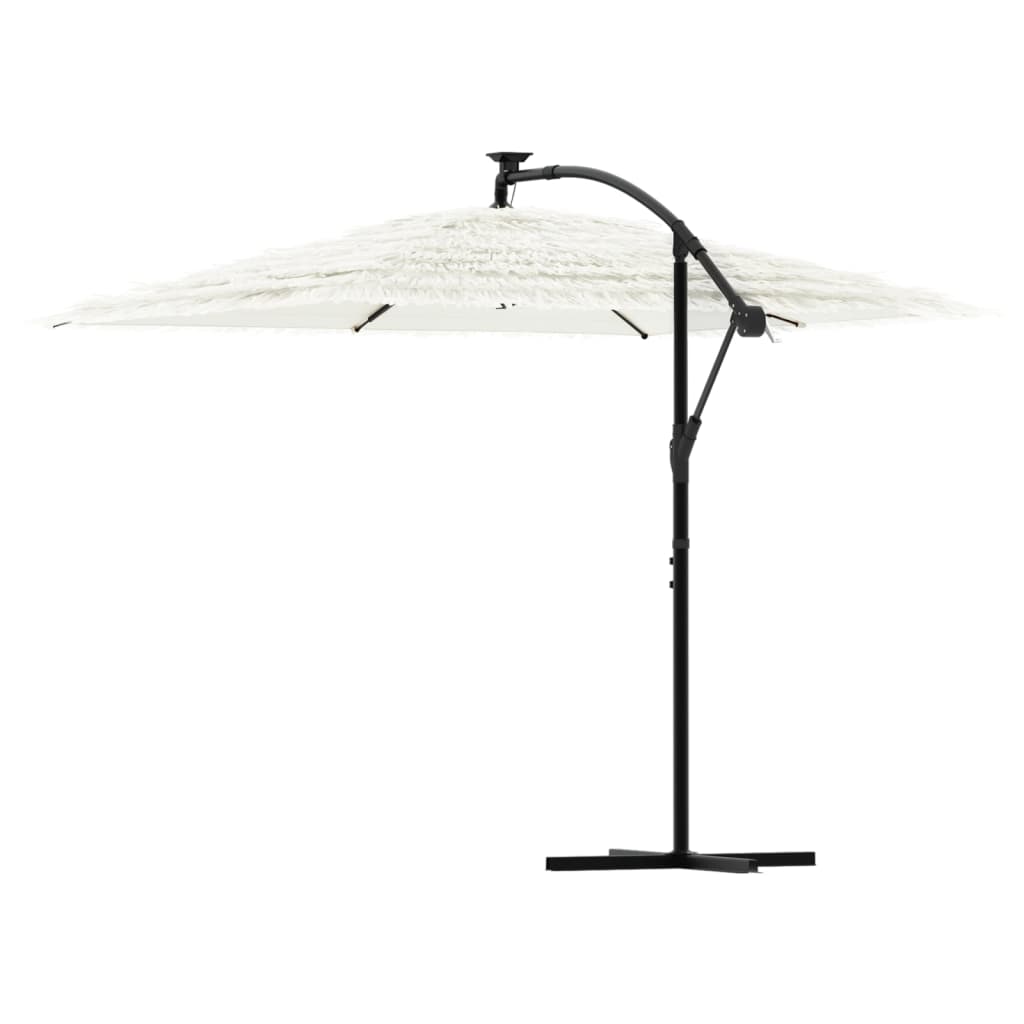 haveparasol med stålstang 269x269x235 cm hvid