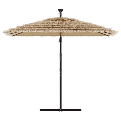 haveparasol med stålstang 290x290x238 cm brun