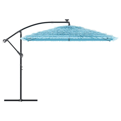 haveparasol med stålstang 290x290x238 cm blå