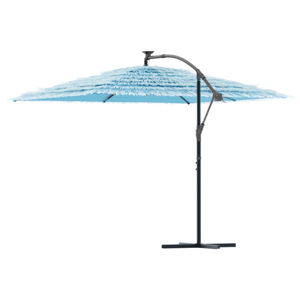 haveparasol med stålstang 290x290x238 cm blå