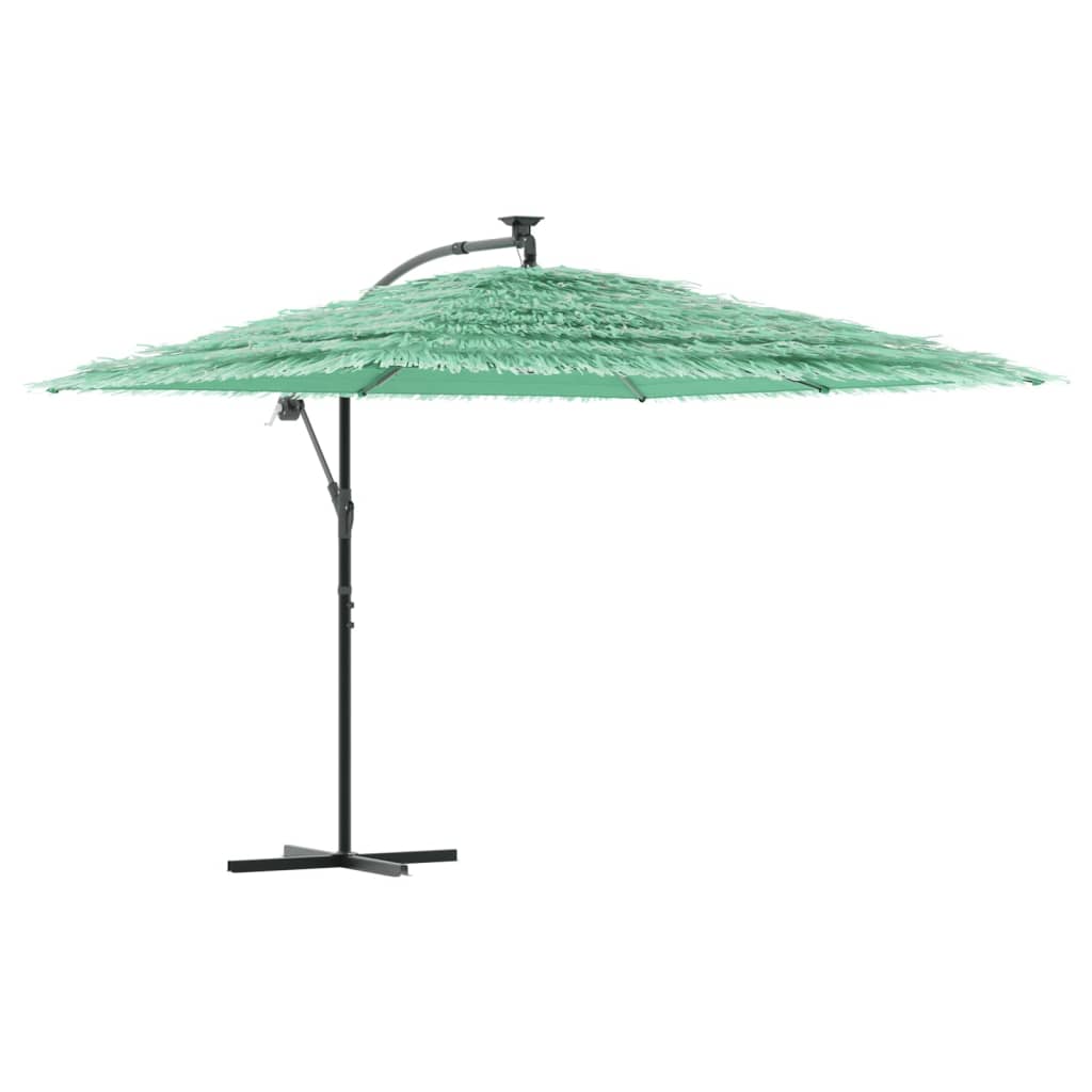 haveparasol med stålstang 290x290x238 cm grøn