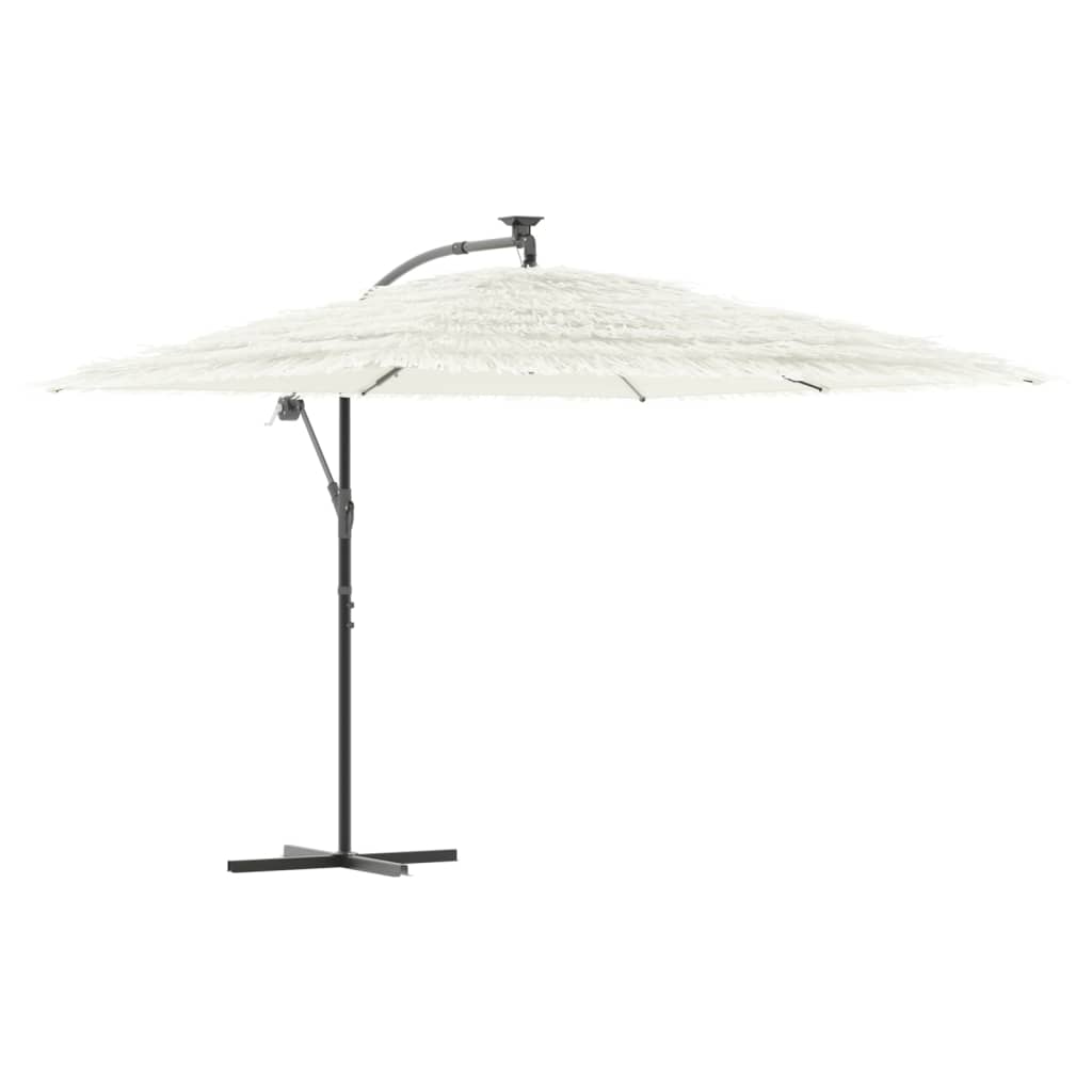 haveparasol med stålstang 290x290x238 cm hvid