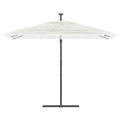 haveparasol med stålstang 290x290x238 cm hvid