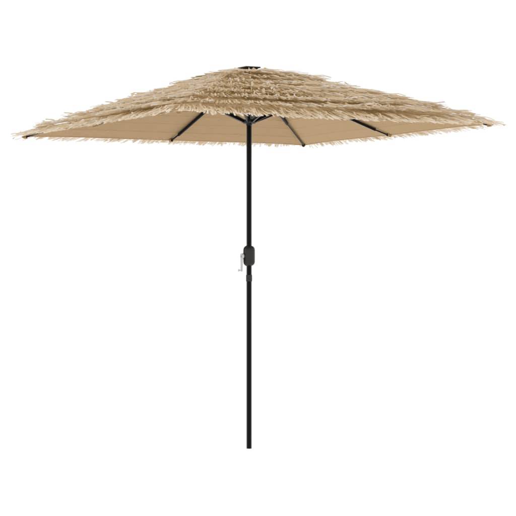 haveparasol med stålstang 248x248x248 cm brun