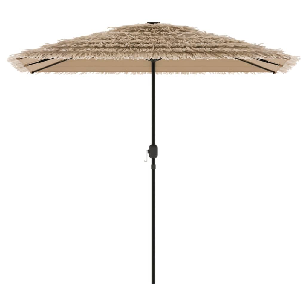 haveparasol med stålstang 248x248x248 cm brun