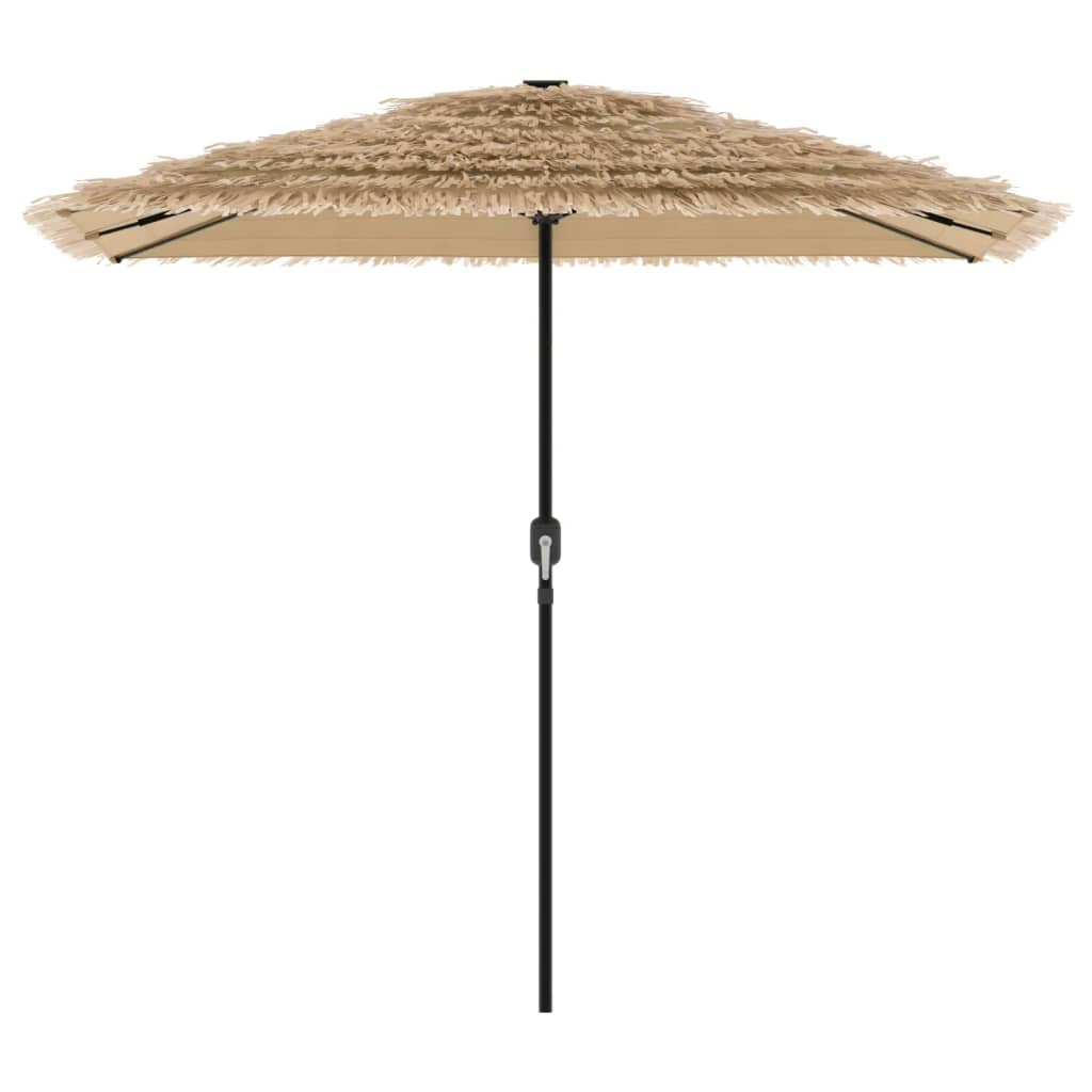 haveparasol med stålstang 248x248x248 cm brun