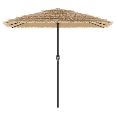 haveparasol med stålstang 248x248x248 cm brun