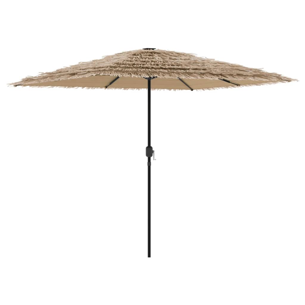 haveparasol med stålstang 248x248x248 cm brun