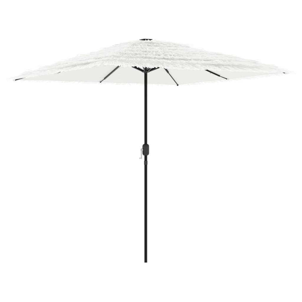 haveparasol med stålstang 248x248x248 cm hvid