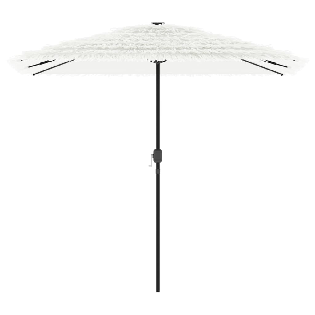 haveparasol med stålstang 248x248x248 cm hvid