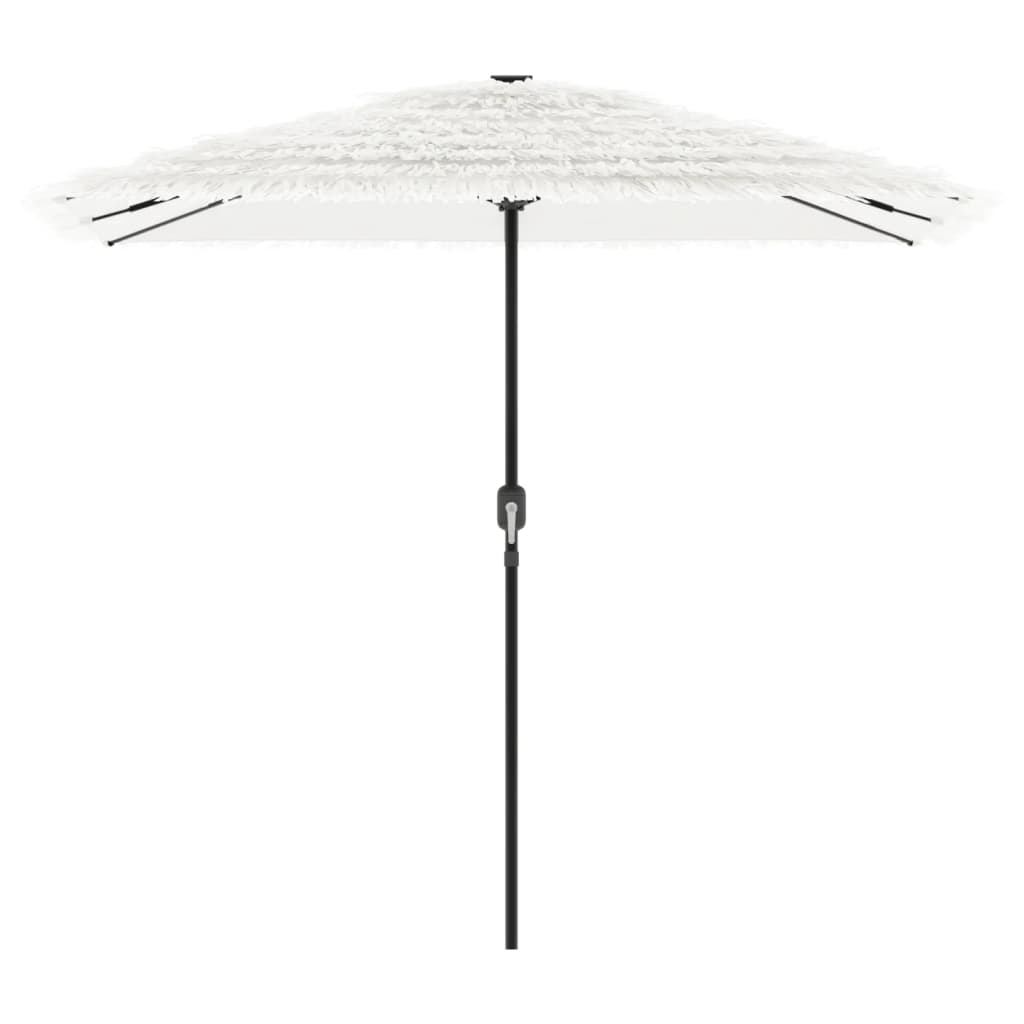 haveparasol med stålstang 248x248x248 cm hvid