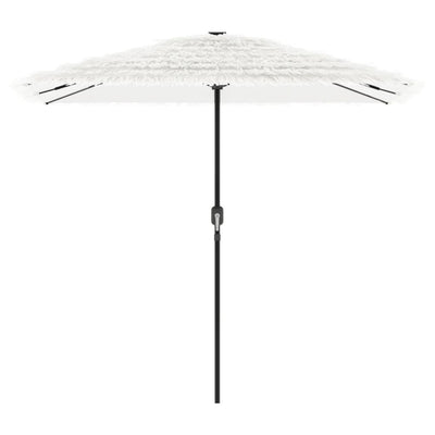 haveparasol med stålstang 248x248x248 cm hvid