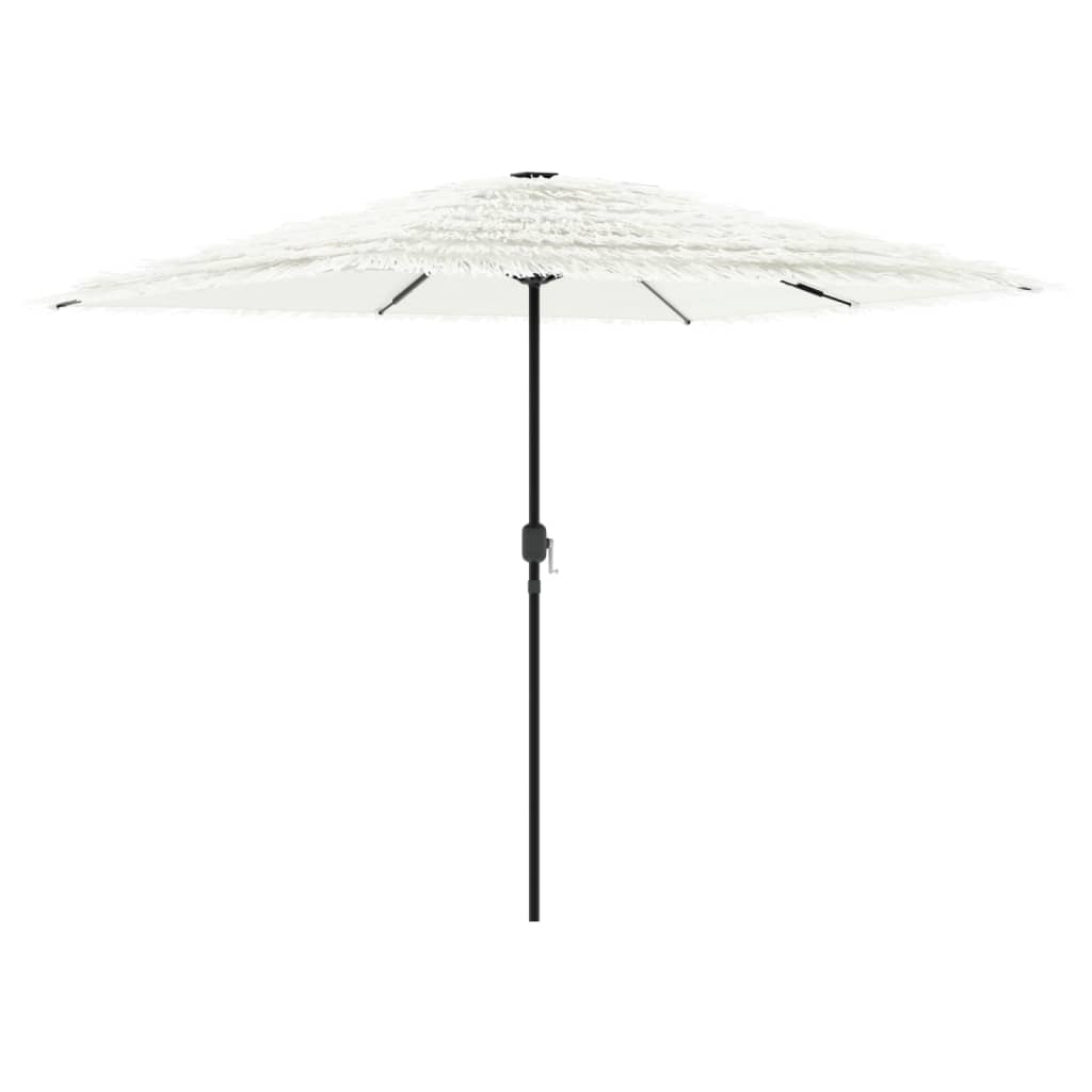 haveparasol med stålstang 248x248x248 cm hvid