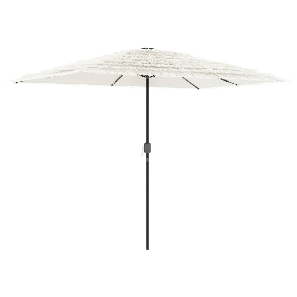 haveparasol med stålstang 300x200x250 cm hvid