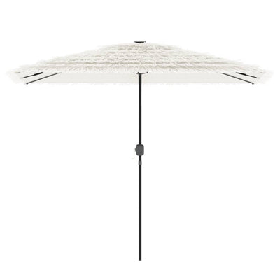 haveparasol med stålstang 300x200x250 cm hvid