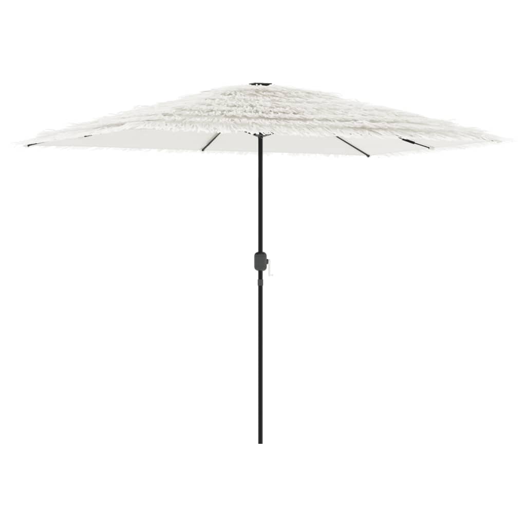 haveparasol med stålstang 300x200x250 cm hvid