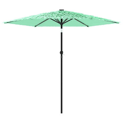 parasol med stålstang 223x223x213 cm grøn