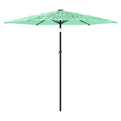 parasol med stålstang 223x223x213 cm grøn