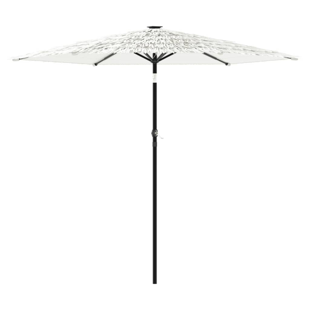 haveparasol med stålstang 268x268x226 cm hvid