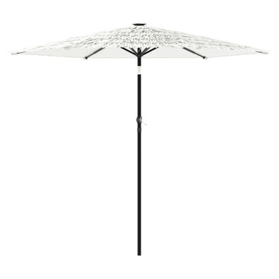 haveparasol med stålstang 268x268x226 cm hvid