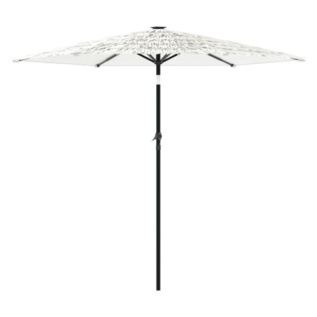 haveparasol med stålstang 268x268x226 cm hvid