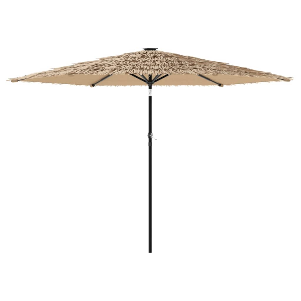 haveparasol med stålstang 288x288x225 cm brun