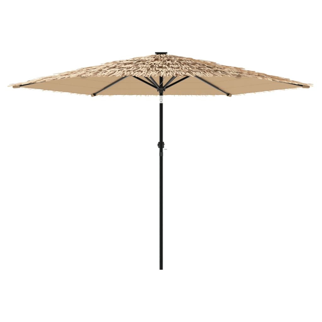 haveparasol med stålstang 288x288x225 cm brun