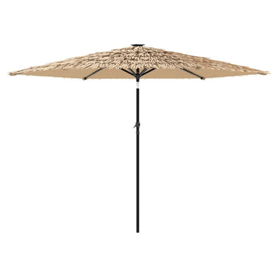 haveparasol med stålstang 288x288x225 cm brun