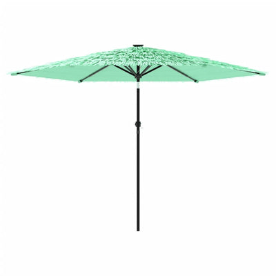 haveparasol med stålstang 288x288x225 cm grøn