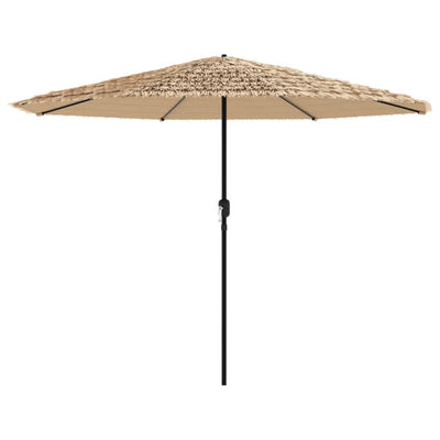 haveparasol med stålstang 324x324x247 cm brun