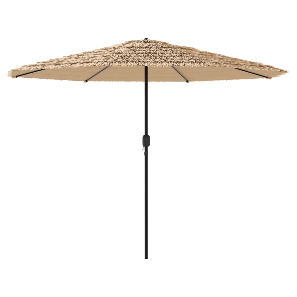 haveparasol med stålstang 324x324x247 cm brun