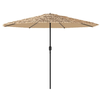 haveparasol med stålstang 324x324x247 cm brun