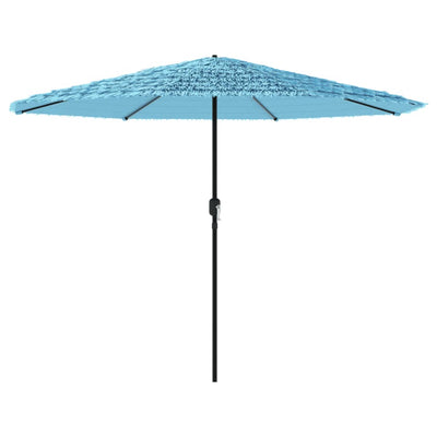 parasol med stålstang 324x324x247 cm blå