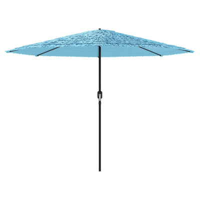 parasol med stålstang 324x324x247 cm blå