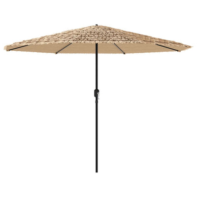 haveparasol med stålstang 388x388x248 cm brun