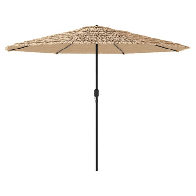 haveparasol med stålstang 388x388x248 cm brun