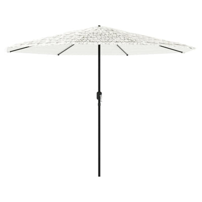 haveparasol med stålstang 388x388x248 cm hvid