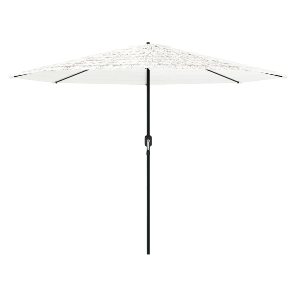 haveparasol med stålstang 388x388x248 cm hvid