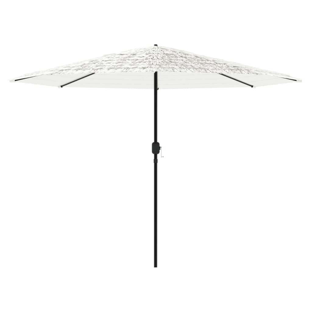 haveparasol med stålstang 388x388x248 cm hvid