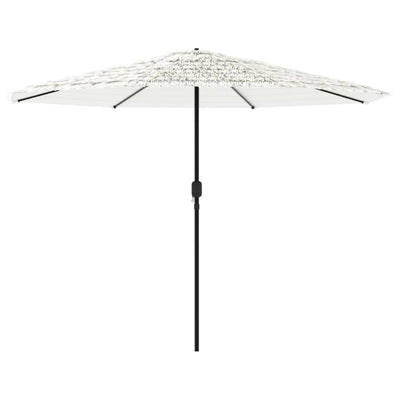 haveparasol med stålstang 388x388x248 cm hvid