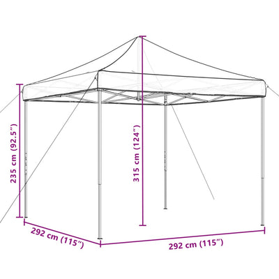 pop op-festtelt 292x292x315 cm foldbart beige