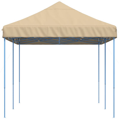 foldbart pop up-festtelt 580x292x315 cm beige