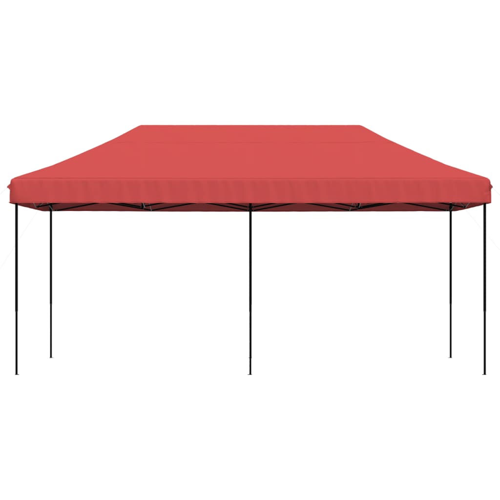 foldbart pop up-festtelt 580x292x315 cm bordeaux