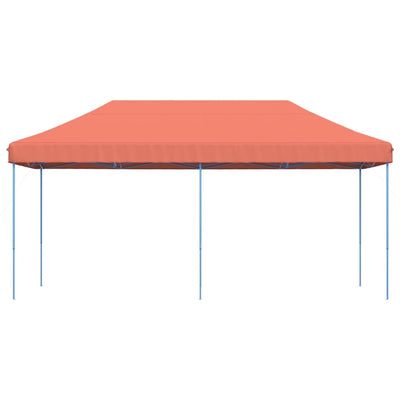 foldbart pop up-festtelt 580x292x315 cm terracotta