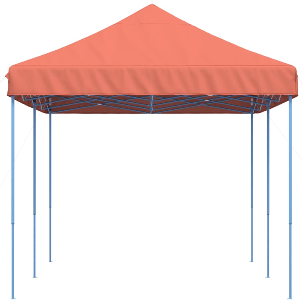 foldbart pop up-festtelt 580x292x315 cm terracotta