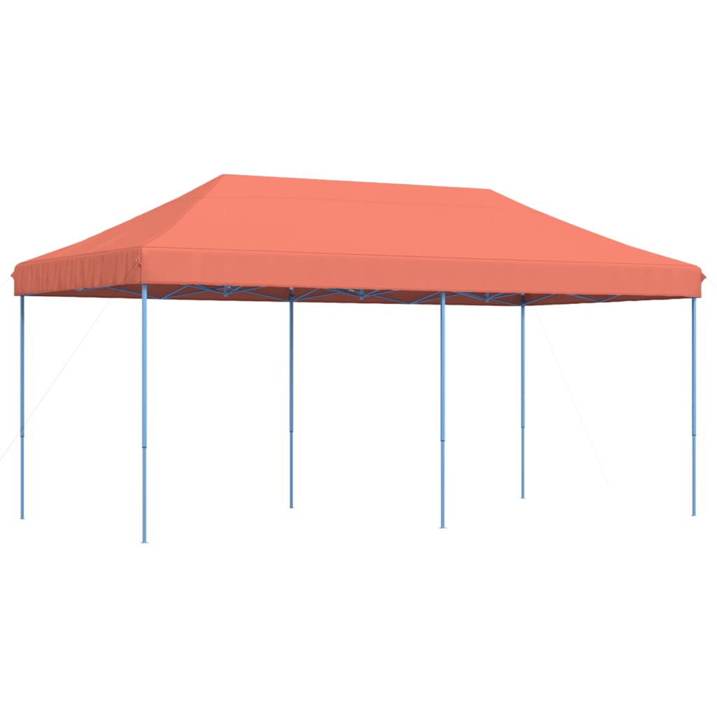 foldbart pop up-festtelt 580x292x315 cm terracotta