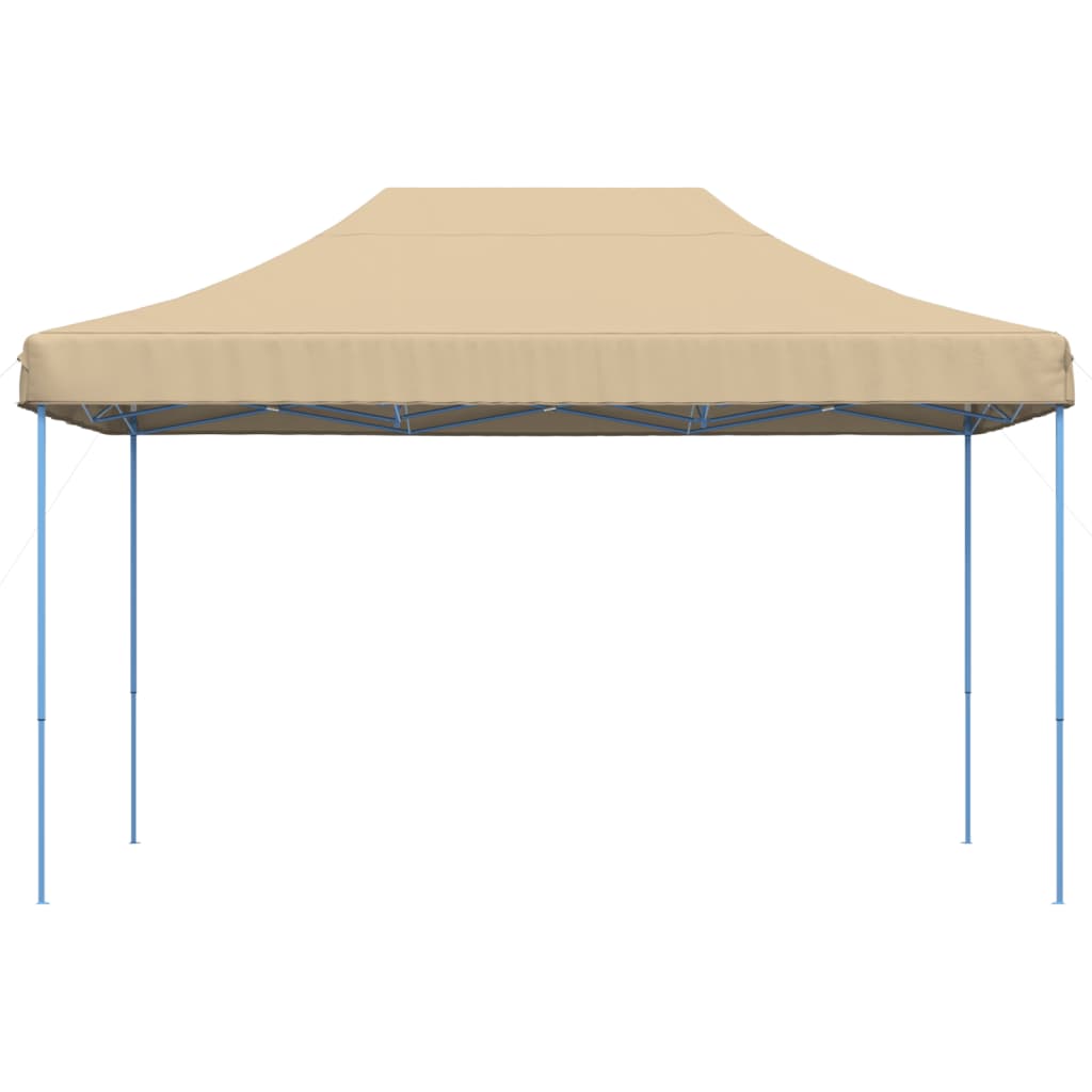 foldbart pop up-festtelt 440x292x315 cm beige